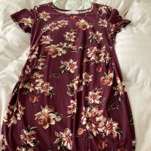 French Grey Maternity Dress